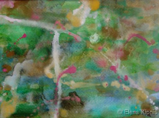 16 - Vier Jahreszeiten - Sommer Tempera 18 x 14 cm